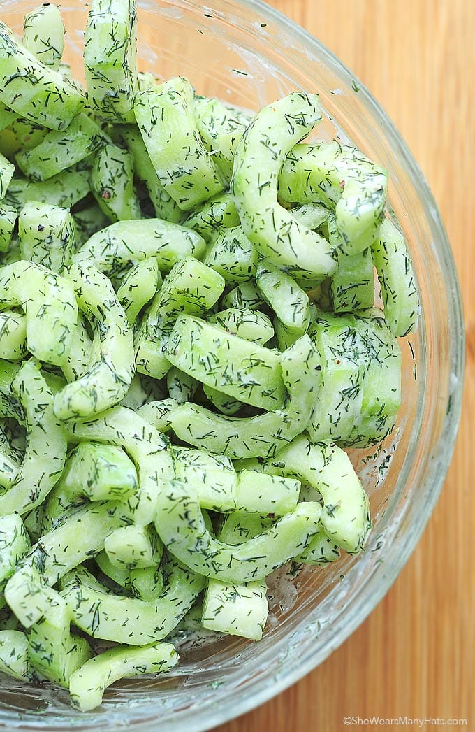 Cucumber Salad with Dill, Yogurt & Lemon